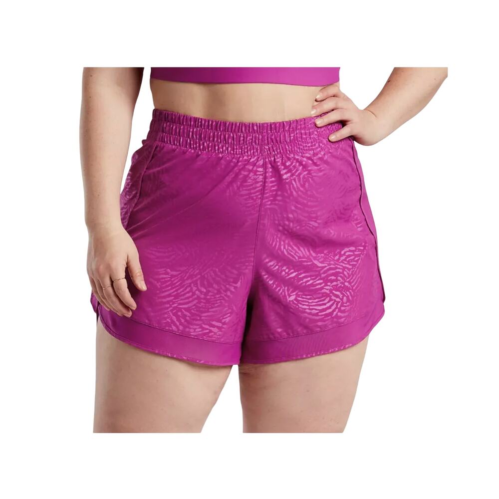 Athleta Women's Printed Mesh Racer Run Short 4" Plus Size 3X Fiji Magnolia NWT